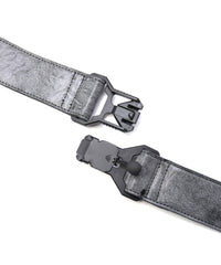 Waxed Pit Vegetable Full Tanned Shrank Horse hide body bag - WHITE