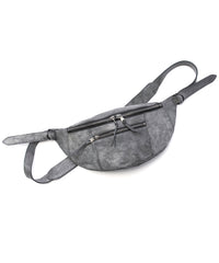 Waxed Pit Vegetable Full Tanned Shrank Horse hide body bag - WHITE