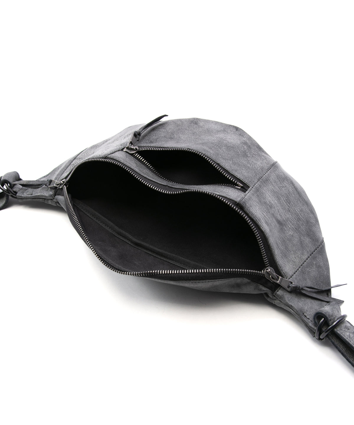 Waxed Pit Vegetable Full Tanned Shrank Horse hide body bag - WHITE