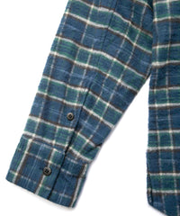 Vintage Brushed Check Twill Shirts - BLUE