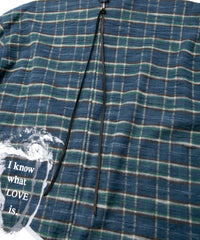 Printed Vintage Brushed Check Twill Shirts - BLUE