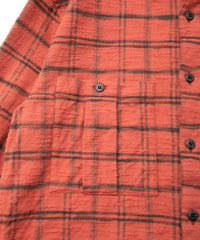 Vintage Brushed Check Twill Shirts - RED