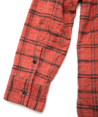 Vintage Brushed Check Twill Shirts - RED