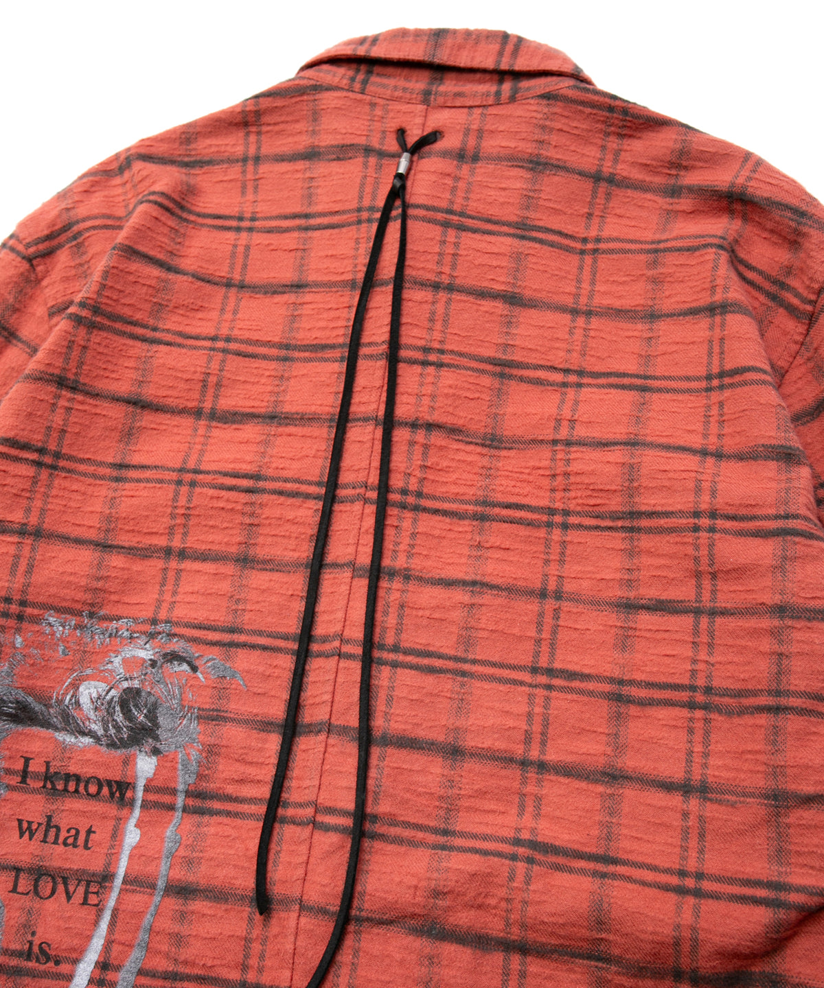 Printed Vintage Brushed Check Twill Shirts - RED
