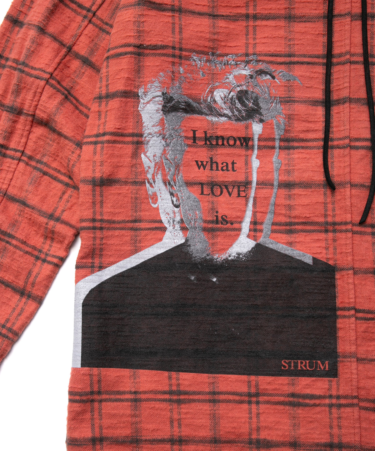 Printed Vintage Brushed Check Twill Shirts - RED