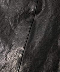 Pit Vegetable Full Tanned Shrunken Horsehide ROVER Tailored Vest - BLACK
