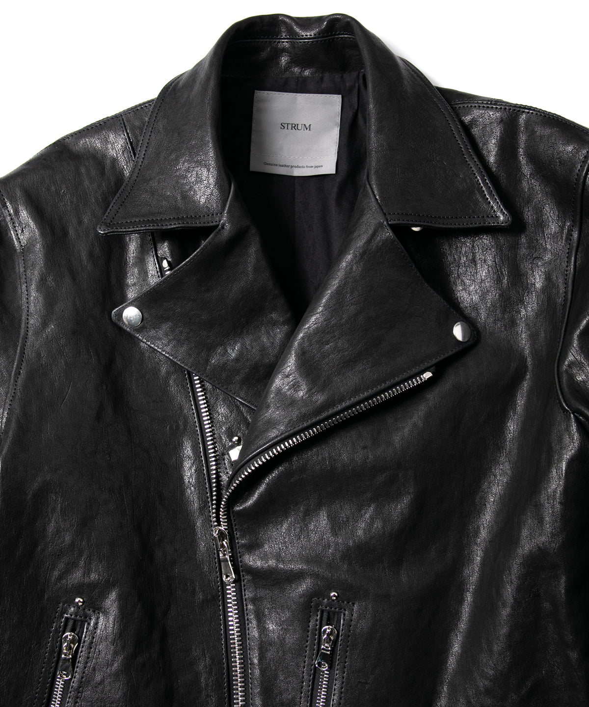 Pit Vegetable Full Tanned Shrunken Horsehide HI-FLYER Double Riders Grande Fit - BLACK