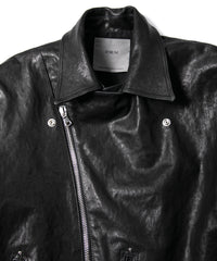 Pit Vegetable Full Tanned Shrunken Horsehide HI-FLYER Double Riders Grande Fit - BLACK