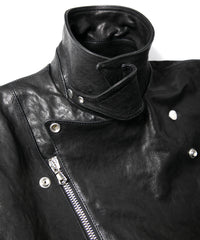 Pit Vegetable Full Tanned Shrunken Horsehide HI-FLYER Double Riders Grande Fit - BLACK