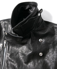 Pit Vegetable Full Tanned Shrunken Horsehide HI-FLYER Double Riders Grande Fit - BLACK