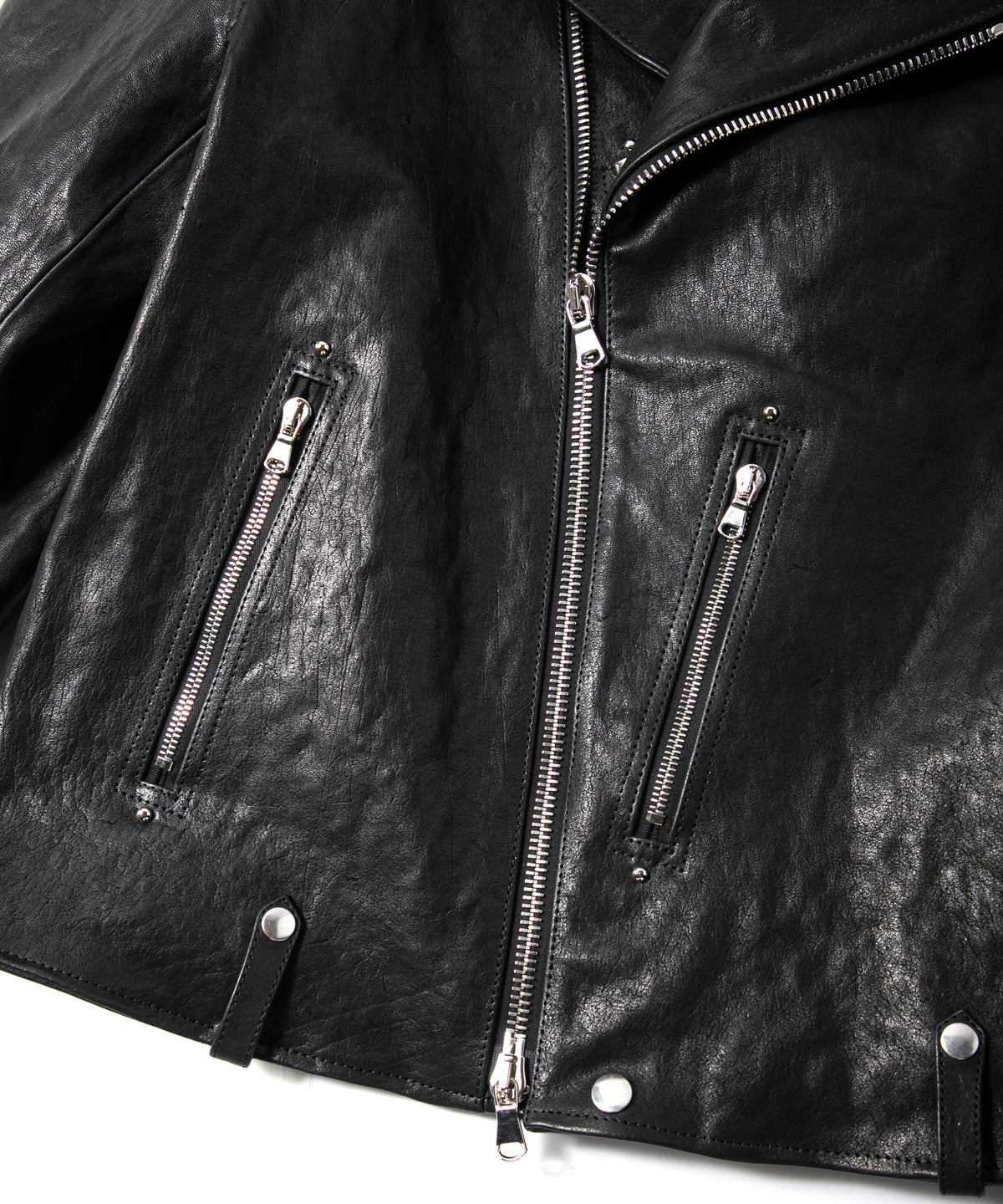 Pit Vegetable Full Tanned Shrunken Horsehide HI-FLYER Double Riders Grande Fit - BLACK