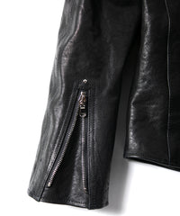 Pit Vegetable Full Tanned Shrunken Horsehide HI-FLYER Double Riders Grande Fit - BLACK