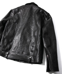 Pit Vegetable Full Tanned Shrunken Horsehide HI-FLYER Double Riders Grande Fit - BLACK