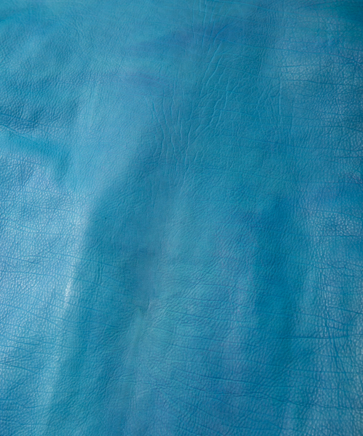 Hybrid Vegetable Tanned Calfskin Garment Burning Dyed ROM Double Riders - TOURMALINE BLUE