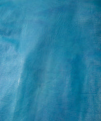 Hybrid Vegetable Tanned Calfskin Garment Burning Dyed ROM Double Riders - TOURMALINE BLUE