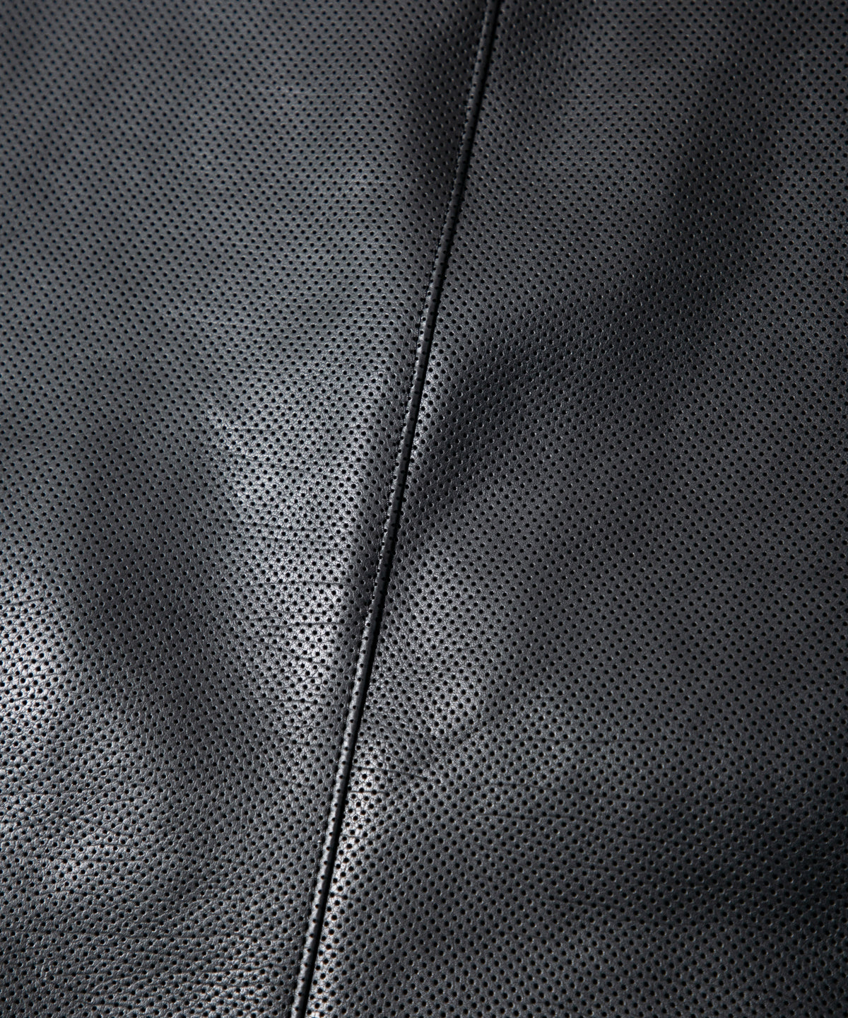 Hole-Punched Oil Calfskin BENNY Zipup Vest - BLACK