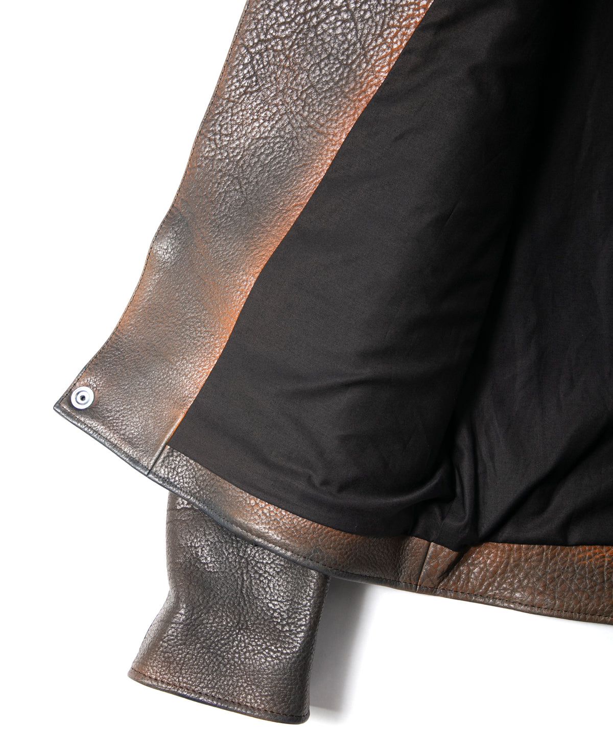 フルベジタブルタンニン鞣し イタリアン シュリンク ダブルショルダー 燃焼製品染め Burning Dyed  HI-FLYER Grande Fit ダブルライダースジャケット - NIGHTFALL NAVY
