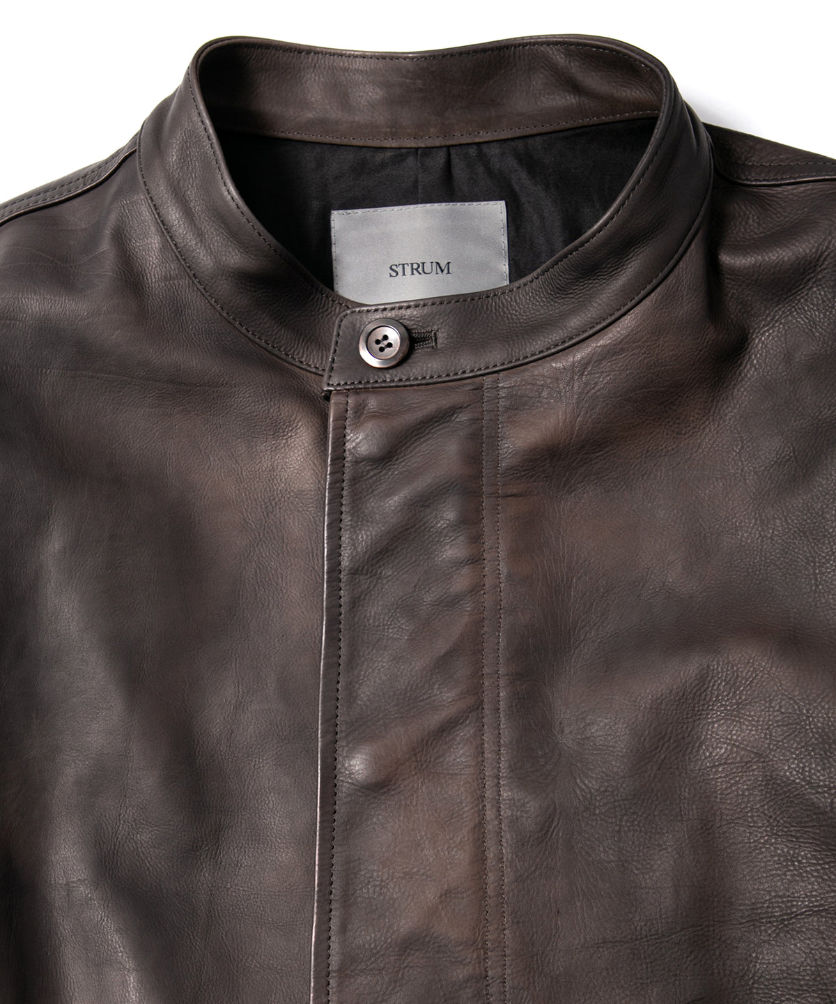 ハイブリッド タンニン鞣し カーフスキン 燃焼製品染め Burning Dyed  RUMBLE フィッシュテールコート - MILITARY BLACK