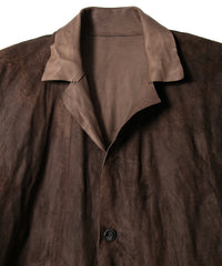 Hybrid Vegetable Tanned Calfskin DEAD MAN Middle Coat - KHAKI