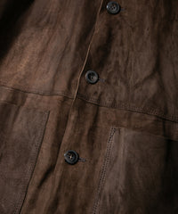 Hybrid Vegetable Tanned Calfskin DEAD MAN Middle Coat - KHAKI