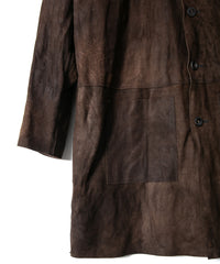 Hybrid Vegetable Tanned Calfskin DEAD MAN Middle Coat - KHAKI