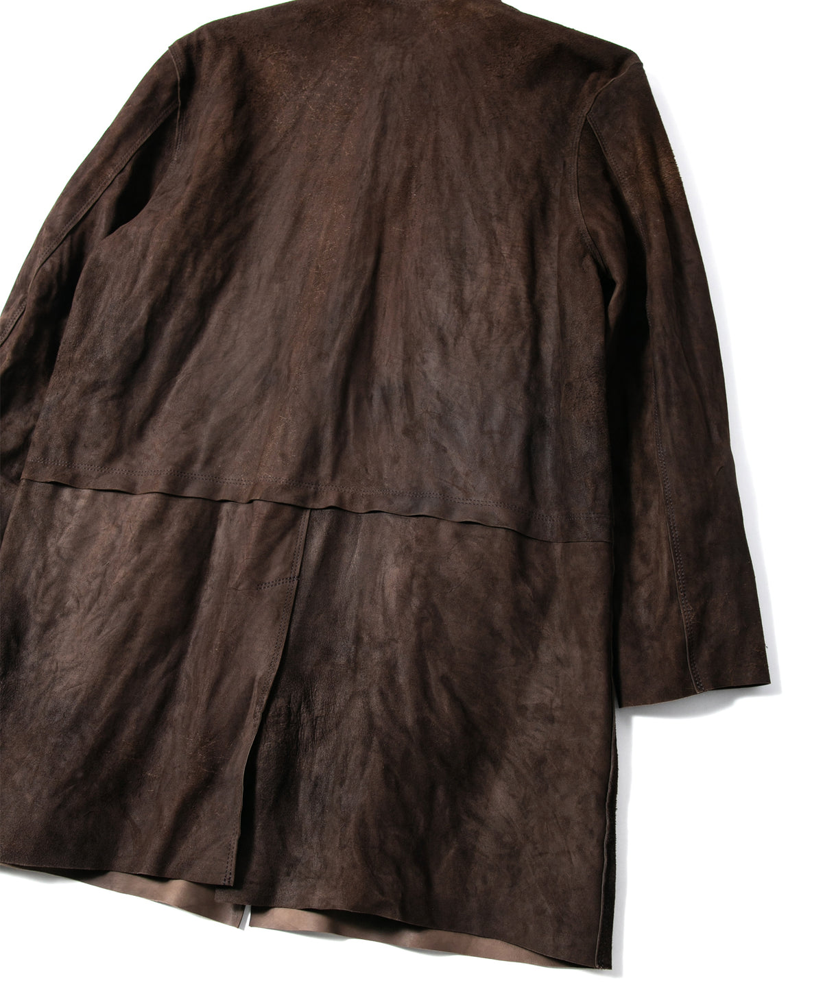 Hybrid Vegetable Tanned Calfskin DEAD MAN Middle Coat - KHAKI