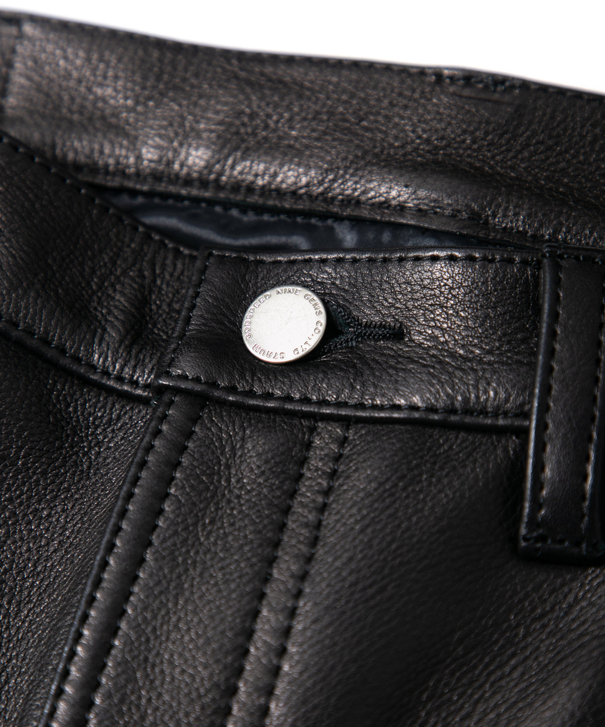 ジャパン ウォッシャブル カウハイド LAD GEAR 5ポケットパンツ - BLACK