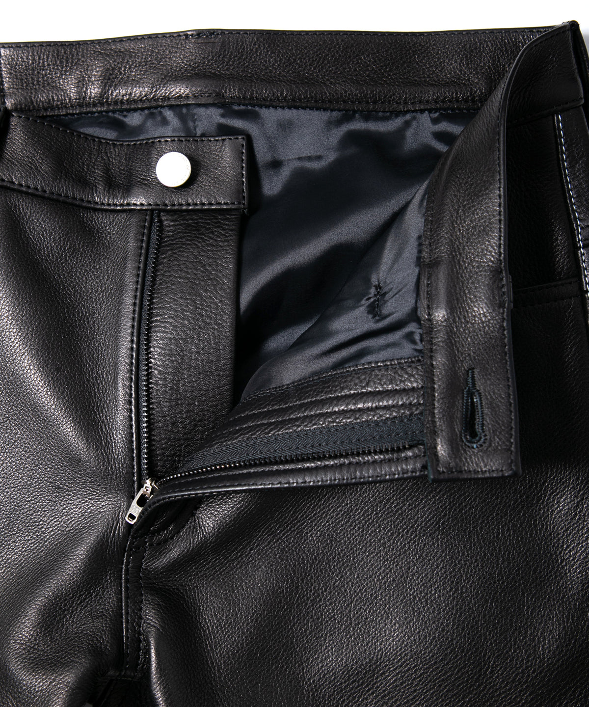 ジャパン ウォッシャブル カウハイド LAD GEAR 5ポケットパンツ - BLACK