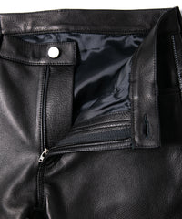 ジャパン ウォッシャブル カウハイド LAD GEAR 5ポケットパンツ - BLACK