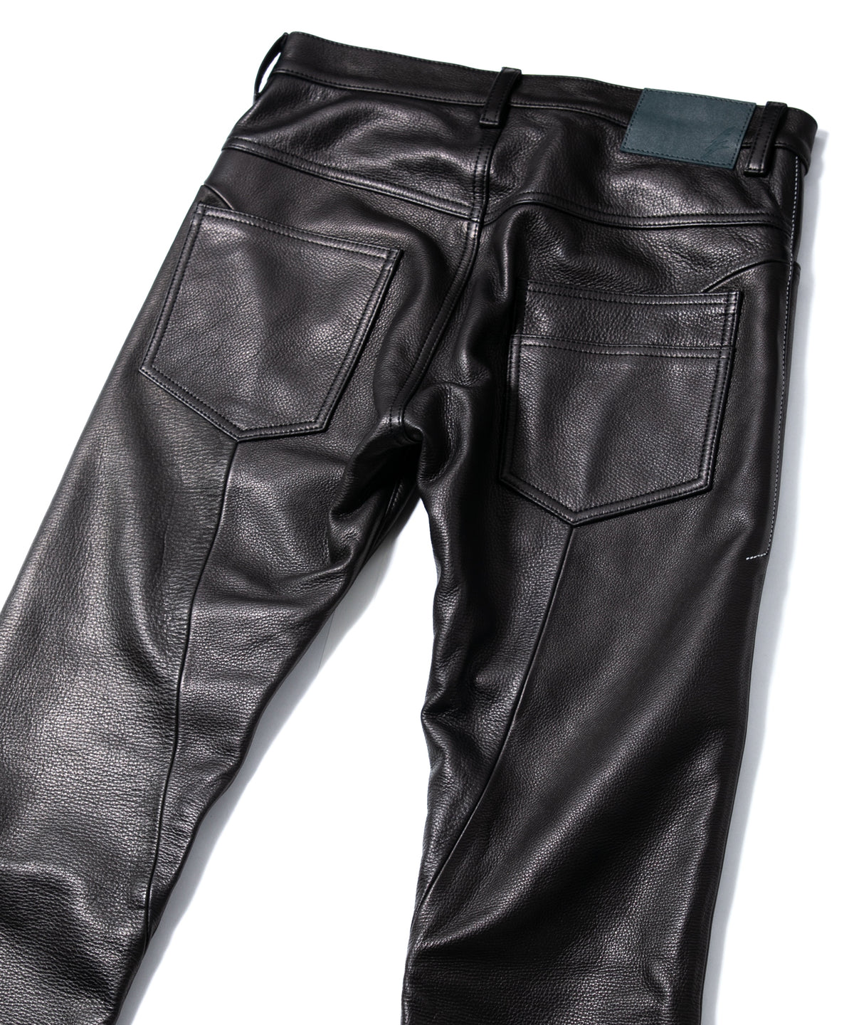 ジャパン ウォッシャブル カウハイド LAD GEAR 5ポケットパンツ - BLACK