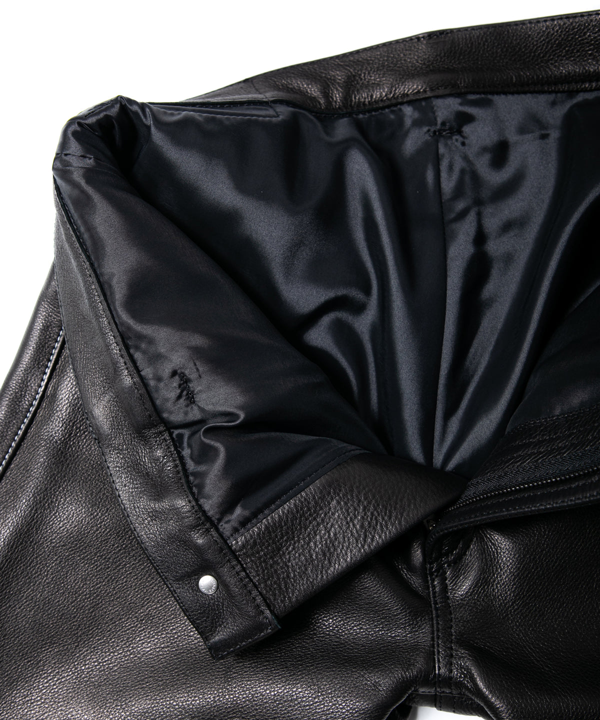 ジャパン ウォッシャブル カウハイド LAD GEAR 5ポケットパンツ - BLACK