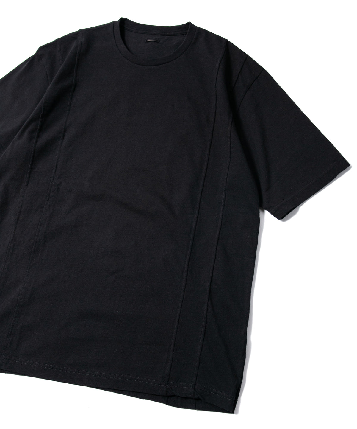 30/- ナチュラルソフト天竺 ワイド Tシャツ（オーバーサイズ） - BLACK