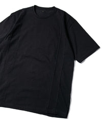 30/- ナチュラルソフト天竺 ワイド Tシャツ（オーバーサイズ） - BLACK