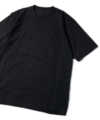 画像をギャラリービューアに読み込む, 30/- ナチュラルソフト天竺 ワイド Tシャツ（オーバーサイズ） - BLACK