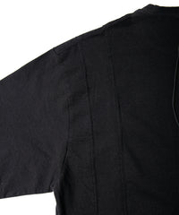 画像をギャラリービューアに読み込む, 30/- ナチュラルソフト天竺 ワイド Tシャツ（オーバーサイズ） - BLACK
