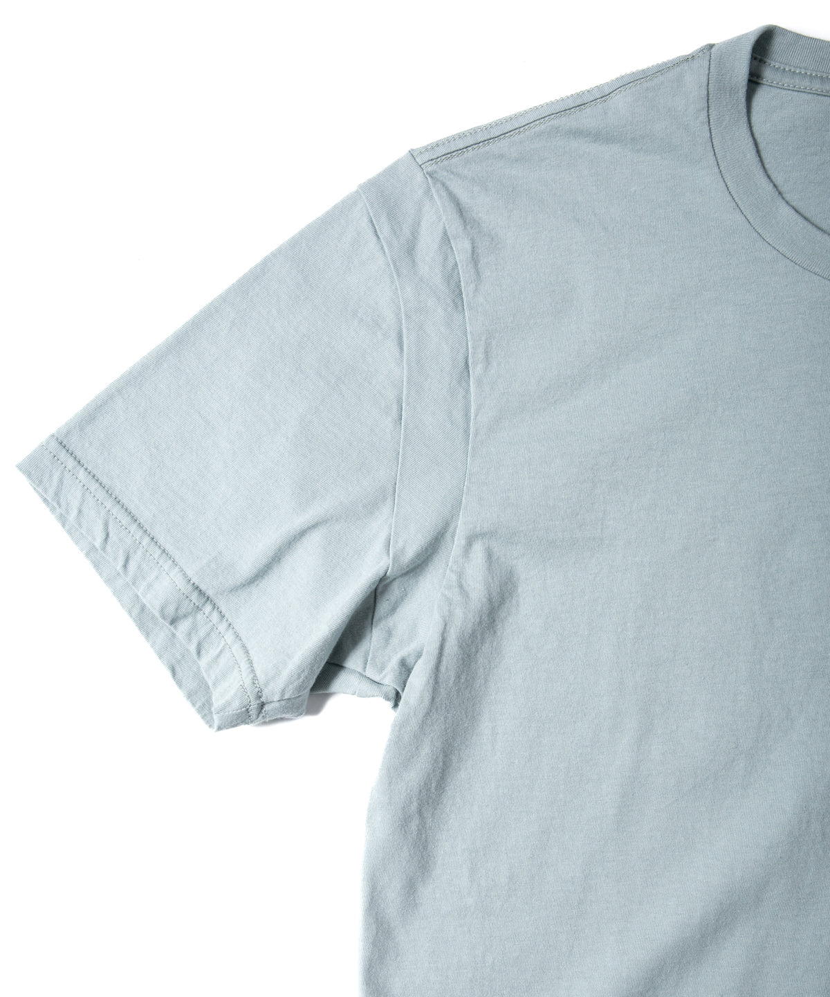 Natural Soft Cotton Crew Neck T-shirt (Just Fit) - GRAY GREEN