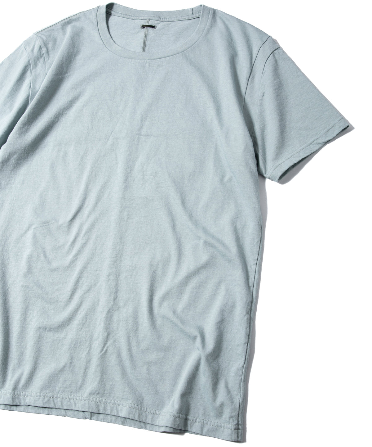 Natural Soft Cotton Crew Neck T-shirt (Just Fit) - GRAY GREEN