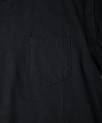 画像をギャラリービューアに読み込む, 30/-ナチュラルソフト天竺 胸ポケット クルーネック Tシャツ（ジャストフィット） - BLACK