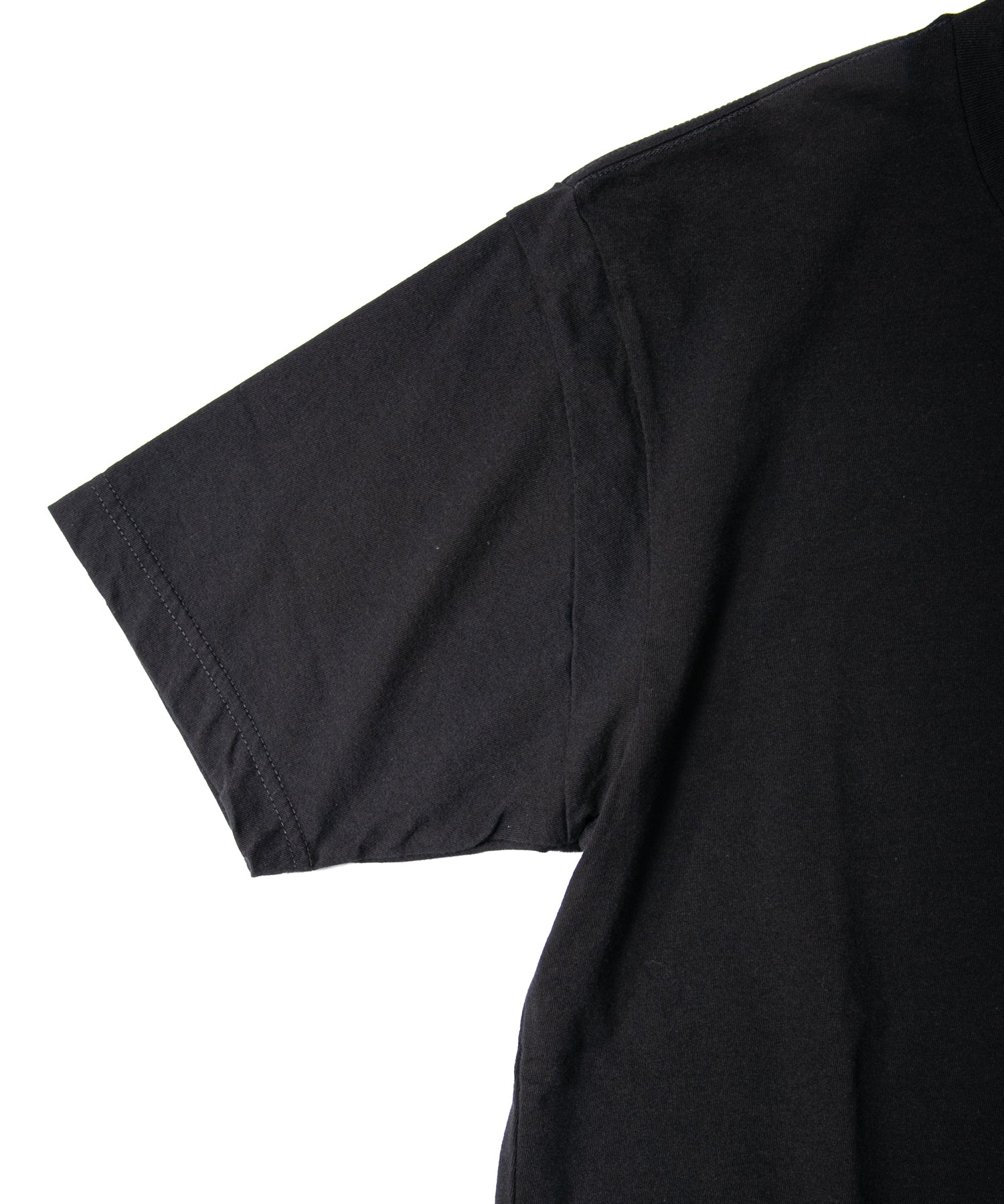画像をギャラリービューアに読み込む, 30/-ナチュラルソフト天竺 胸ポケット クルーネック Tシャツ（ジャストフィット） - BLACK