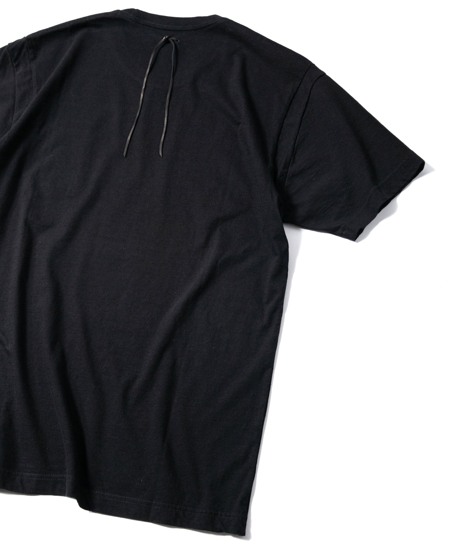 画像をギャラリービューアに読み込む, 30/-ナチュラルソフト天竺 胸ポケット クルーネック Tシャツ（ジャストフィット） - BLACK