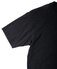 Natural Soft Cotton Chest Pocket Printed Crew Neck T-shirt (Just Fit) - BLACK