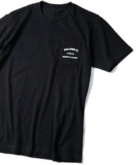 Natural Soft Cotton Chest Pocket Printed Crew Neck T-shirt (Just Fit) - BLACK