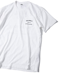 Natural Soft Cotton Chest Pocket Printed Crew Neck T-shirt (Just Fit) - WHITE