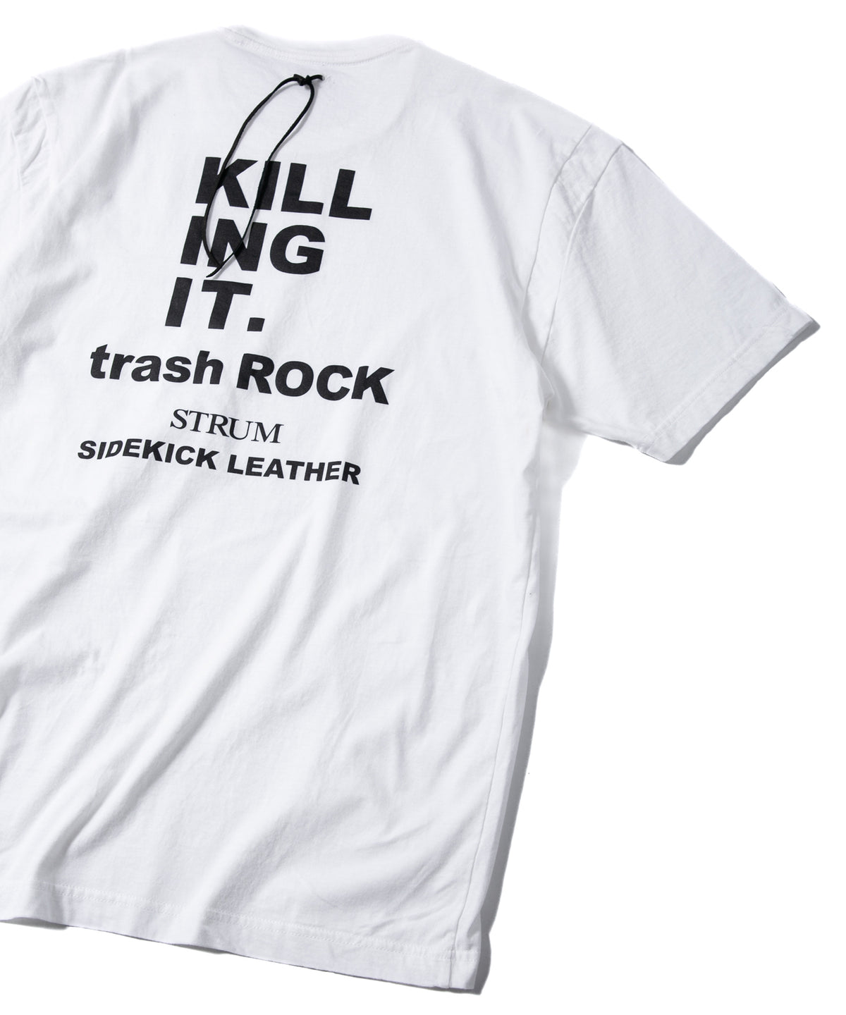 Natural Soft Cotton Chest Pocket Printed Crew Neck T-shirt (Just Fit) - WHITE