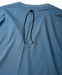 72/T オーガニックコットン 強撚 天竺 カーディガン - GRAY BLUE