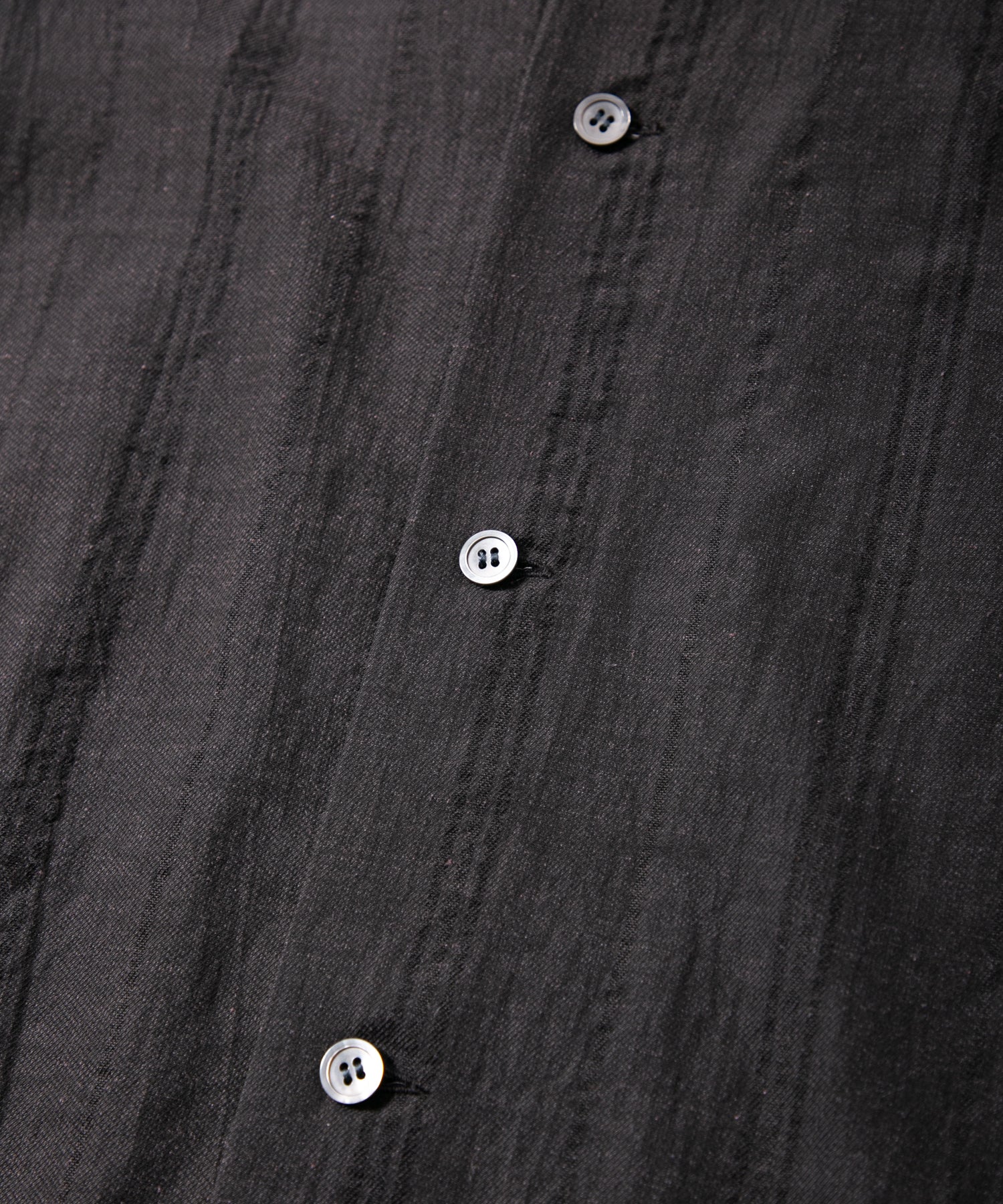 レーヨン コットン リネン ストライプ 半袖 開襟シャツ - GRAY – STRUM