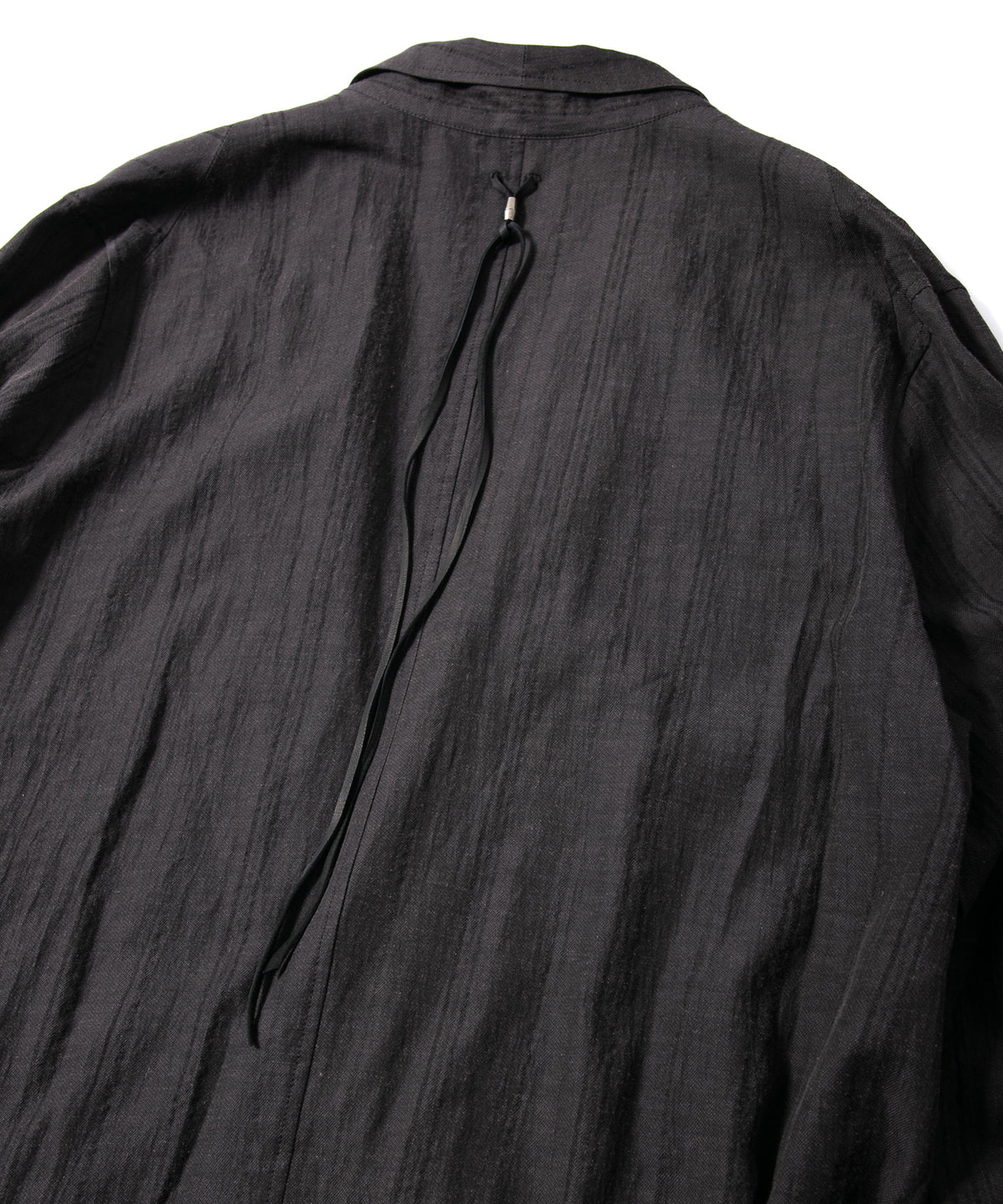 レーヨン コットン リネン ストライプ ロングガウン - GRAY