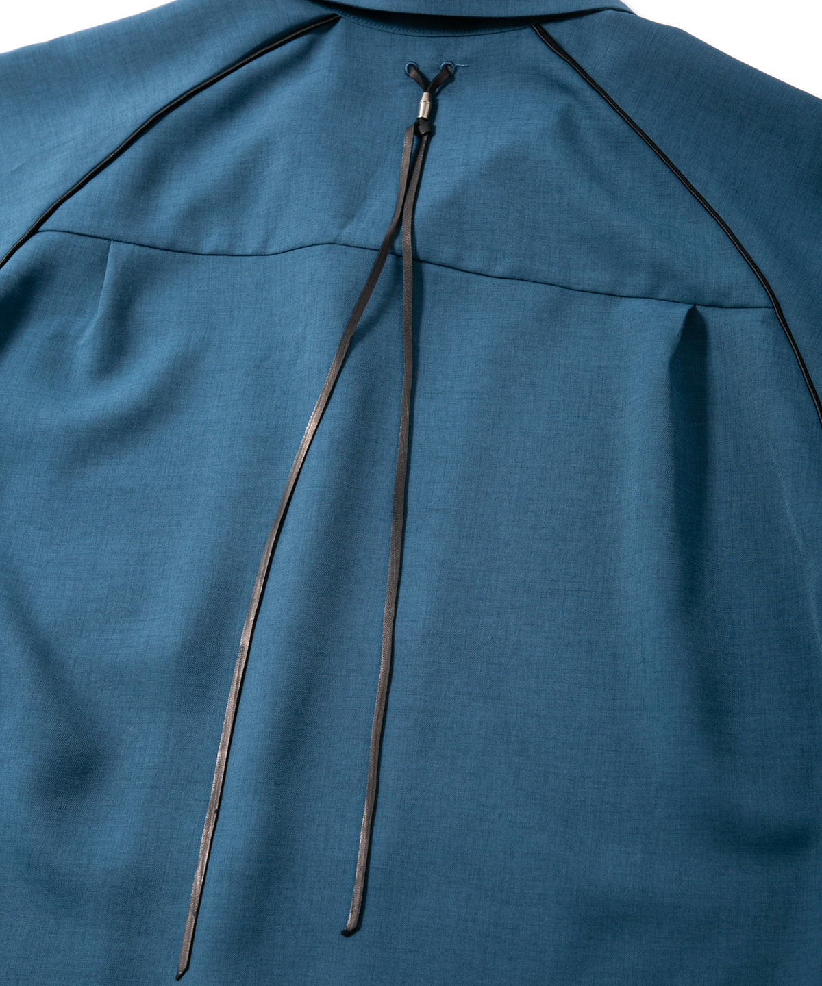 ポリエステル ストレッチ ツイル 半袖 ボーリングシャツ  - BLUE GREEN