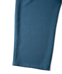 ポリエステル ストレッチ ツイル バレルワイドパンツ - BLUE GREEN