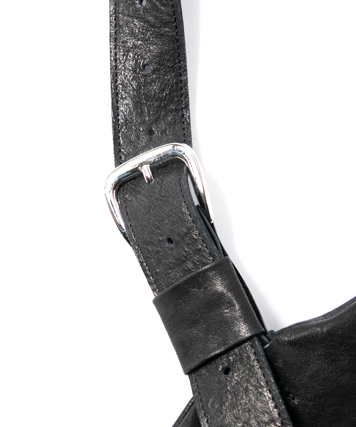 フルタンニン ピット鞣し シュリンク ホースハイド SKYN ラップバッグ  - BLACK